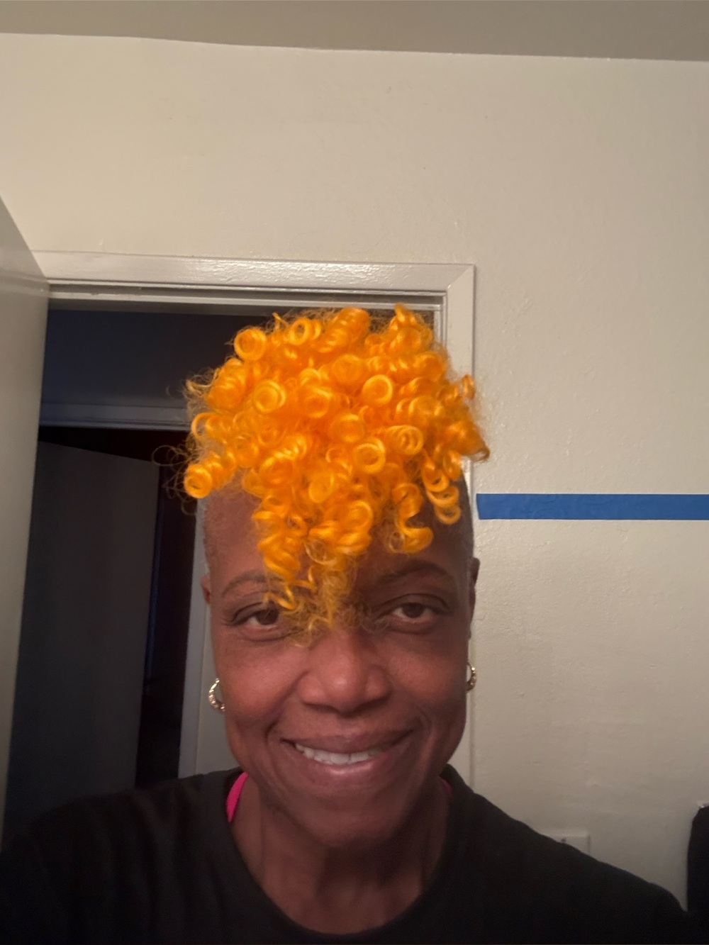 Bright Orange Curly Hair Accent Clip - Women Hair